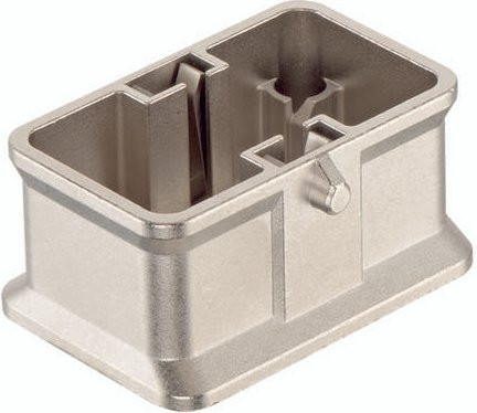 HARTING Trägergehäuse 09 14 001 0314 09140010314 aus Zinkdruckguss in Silber - Bild 1