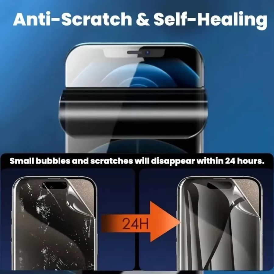 3er-Pack Anti-Spy Hydrogel-Displayschutzfolie für iPhone 16 15 14 13 12 11 Pro Max Mini X XR XS in Transparent - Bild 3