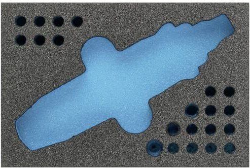 Hazet 2K-Weichschaum-Einlage 163-333L, B/T: 11,4 x 17,2 cm - Bild 1