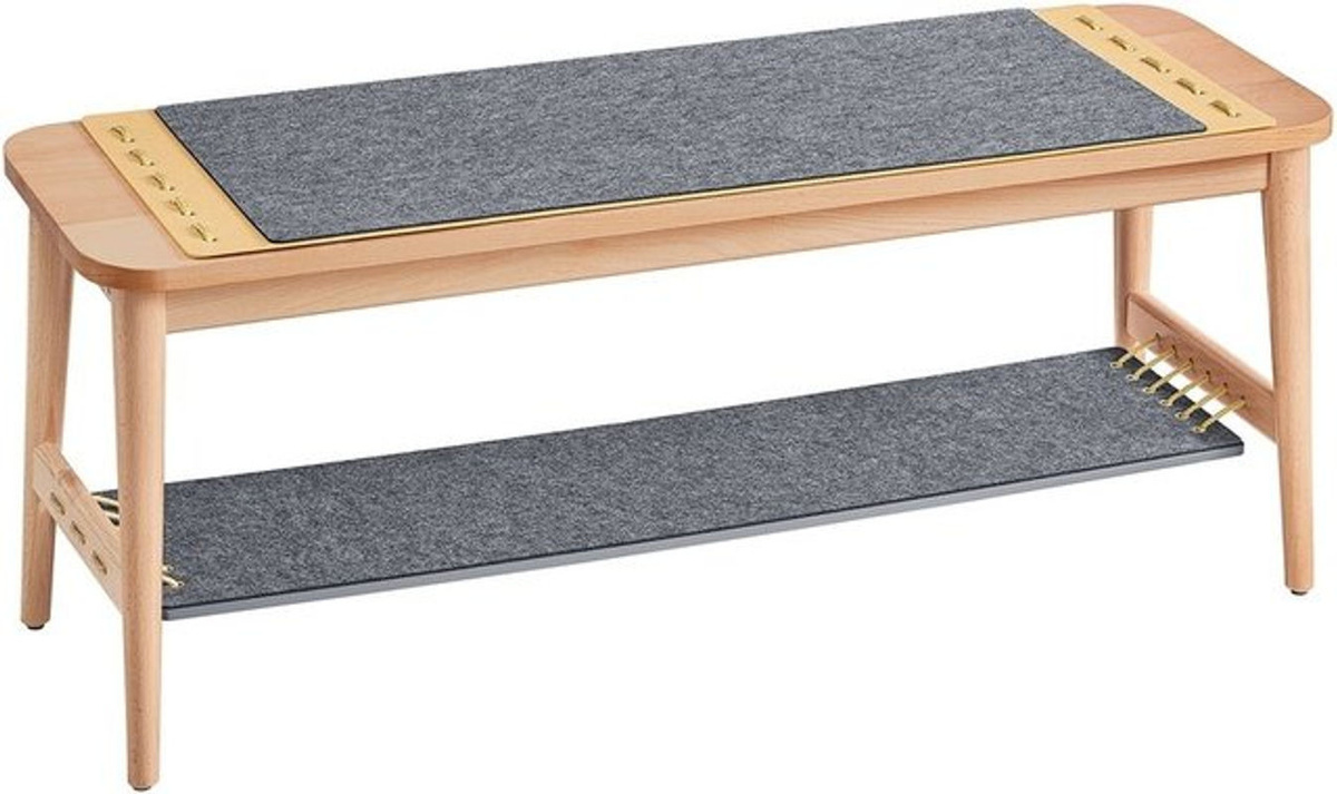 SoBuy Schuhbank Modern aus Holz mit 2 Schubladen, B/T/H: 110 x 37 x 44,5 cm - Bild 1