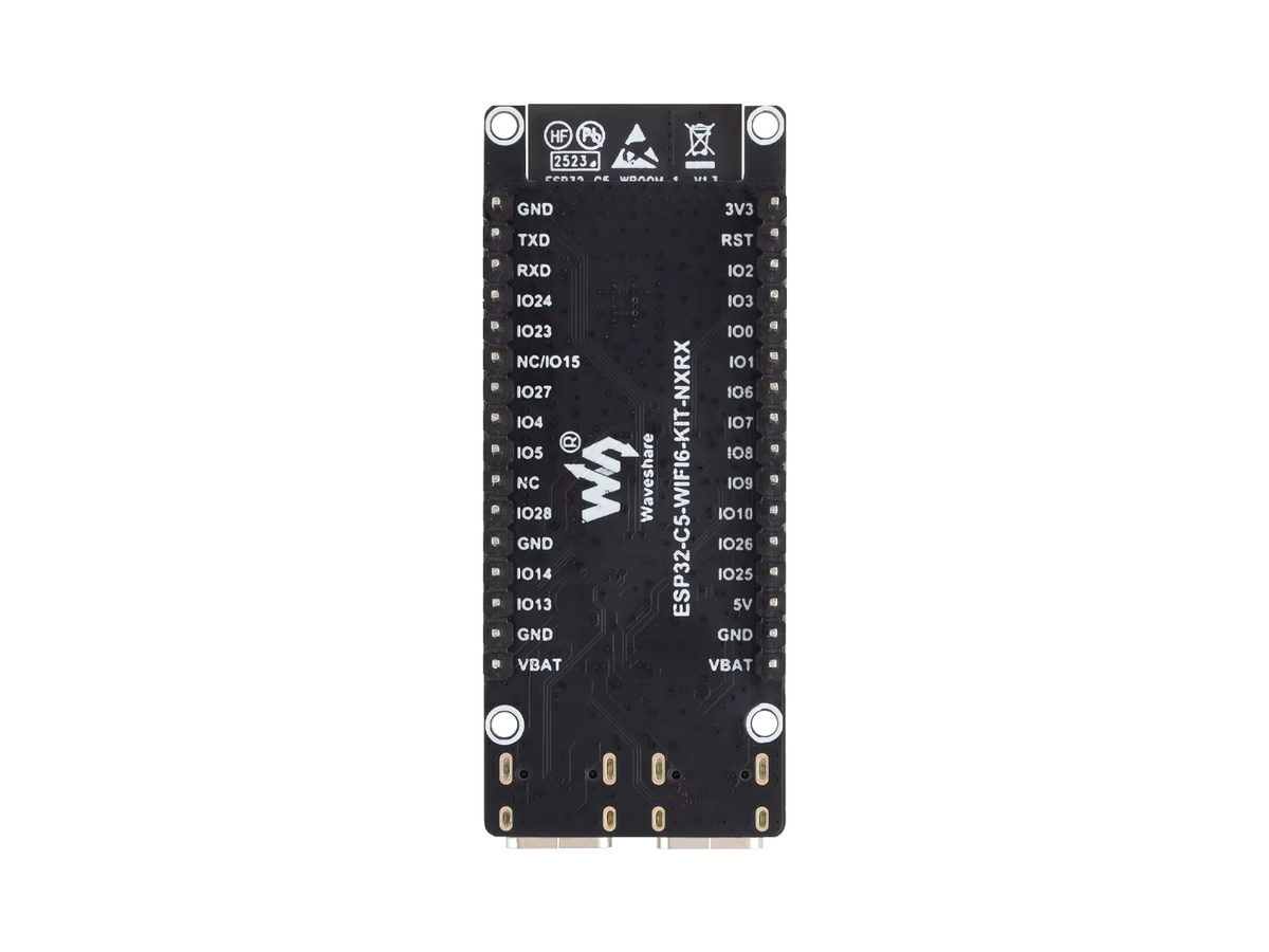 Waveshare ESP32-C5 Dualband Wi-Fi 6 Entwicklungsboard mit 240 MHz RISC-V Prozessor und Multiprotokoll-Unterstützung, Modul der ESP32-C5-WROOM-1-Serie, Schwarz - Bild 2