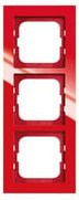 Busch-Jaeger 3-fach Rahmen in Rot, Breite: 9,1 cm, Höhe: 23,3 cm, Tiefe: 1,1 cm - Bild 1