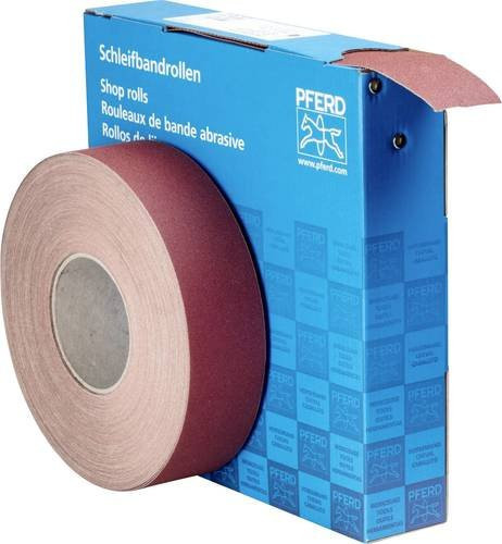 PFERD Korund Schleifbandrolle SBR für universelle Anwendung, Körnung 150, Farbe Braun, Breite: 50 mm, Länge: 50 m - Bild 1