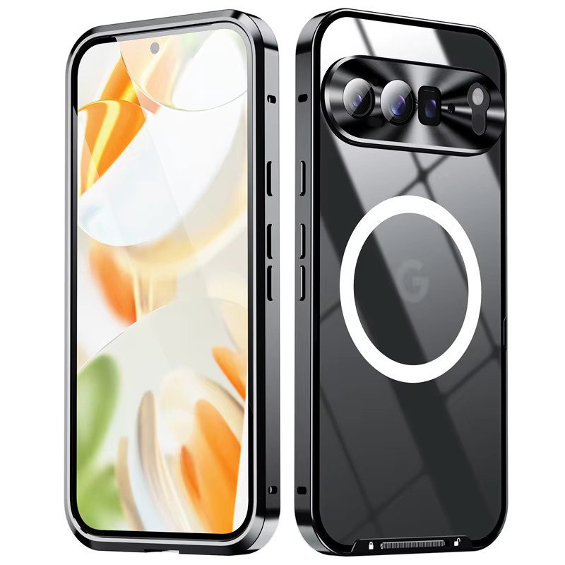 Kameraschutzhülle aus Metall für Google Pixel 9 Pro XL, 8, 7 Pro, 8A und 7A, Aluminiumrahmen und Acrylgehäuse, transparent und gold, matt und kratzfest - Bild 4