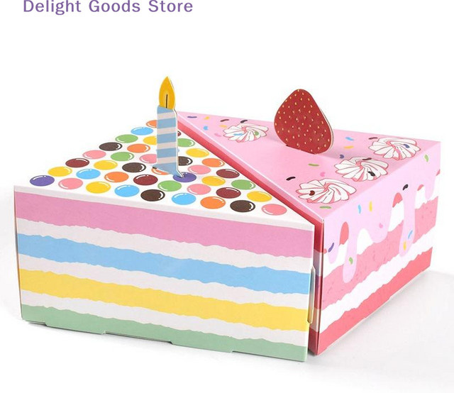 Hoeaden 8-teiliges Set dreieckige Geschenkboxen aus Papier in Multicolour für Kekse, Süßigkeiten und Desserts - Bild 1