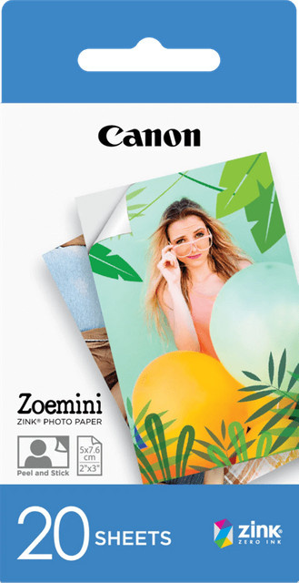Canon Zink Fotopapier für Zoemini Sofortbildkameras, Multicolor, 20 Blatt, 5 x 7,5 cm - Bild 2
