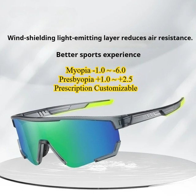 ZUIDID Sportsonnenbrille, Vollrand, Kunststoff, Unisex, transparent, grau, polarisiert - Bild 1