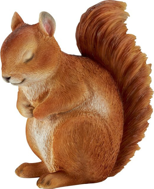 Deko-Figur Eichhörnchen sitzend in Braun aus Polyresin, B/T/H: 11 x 18 x 19 cm - Bild 1