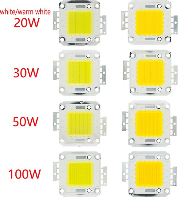AITEWIN ROBOT Hochleistungs LED Chip Lampenperlen in Weiß/Warmweiß mit 10W bis 100W Leistung und 3200K-6500K Farbtemperatur - Bild 1
