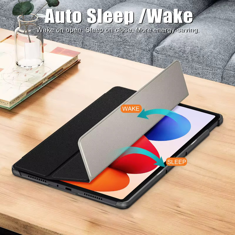 Xiaomi Schutzhülle aus Leder für Redmi Pad 2 Pro und POCO Pad M1, 12,1 Zoll, Blau, magnetische Abdeckung mit Auto-Sleep-Funktion - Bild 2