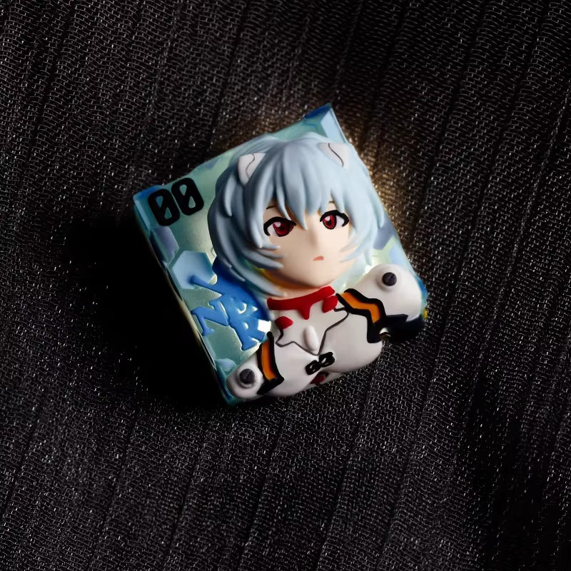 Attackfox EVA Anime Ayanami Rei Tastenkappen aus transparentem Harz für mechanische Tastaturen - Bild 2