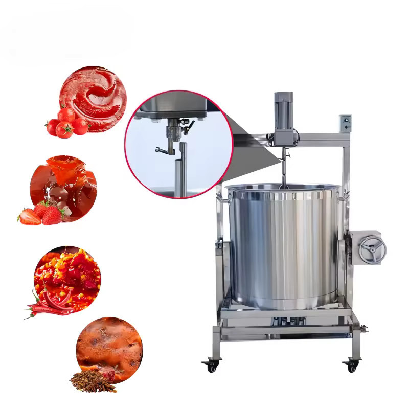GUOHE Hochleistungs-Lebensmittelkochmaschine mit Rührwerk für Zucker, Soßen und Marmeladen, 40 l, Silber/Edelstahl - Bild 3