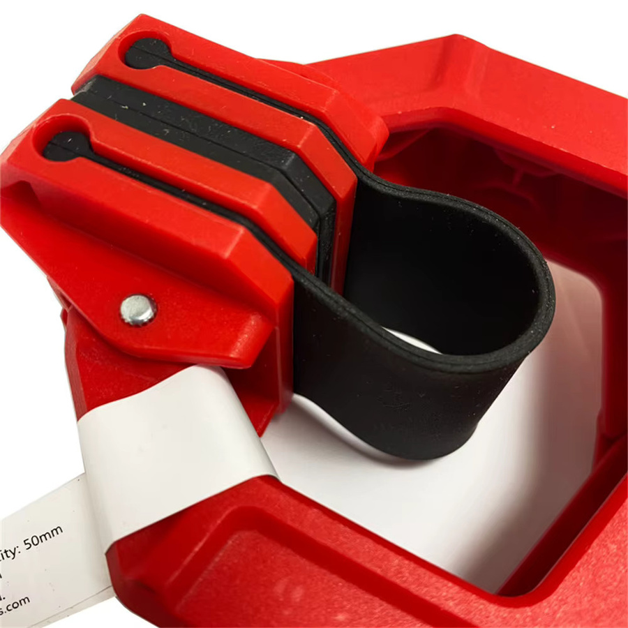 DOERSUPP Einhand-F-Klemme in Rot aus hochfestem Engineering-Kunststoff mit 50 mm maximaler Öffnung für die Holzbearbeitung - Bild 4