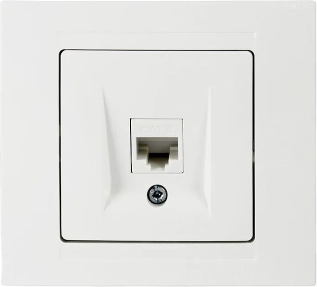 Günsan Moderna Datenbuchse 1fach CAT6 Ethernet LAN Anschluss Weiß - Bild 1