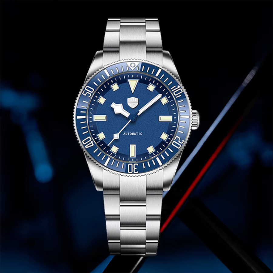 Rollstimi Armbanduhr Automatik, Edelstahl, Blau, Saphirglas, Herren - Bild 2