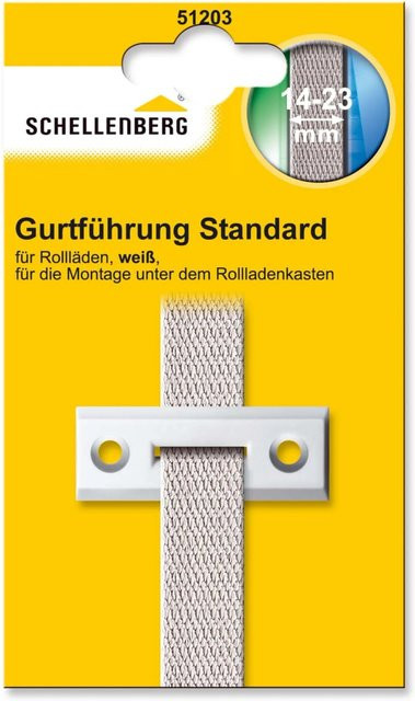 Schellenberg Rollladen-Gurtführung Standard Mini/Maxi Eckig Weiß 45 mm - Bild 1