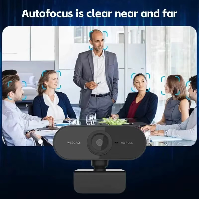 KaiAqua Full HD Webcam mit Mikrofon und Autofokus in Schwarz - Bild 4