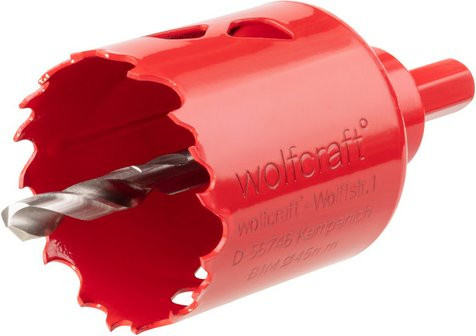 Wolfcraft Lochsäge aus Bimetall in Rot mit einem Durchmesser von 45 mm - Bild 1