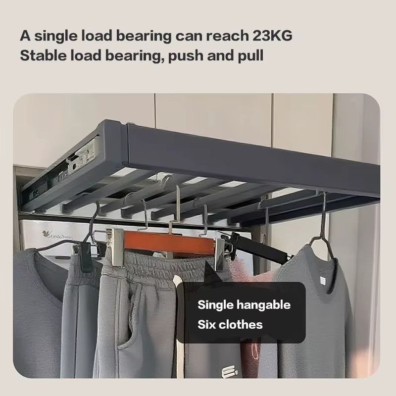 Summit Invisible Pull Out Wäscheständer aus Aluminiumlegierung mit Einziehbare Gleitschiene für Waschmaschine und Kleiderschrank - Bild 3