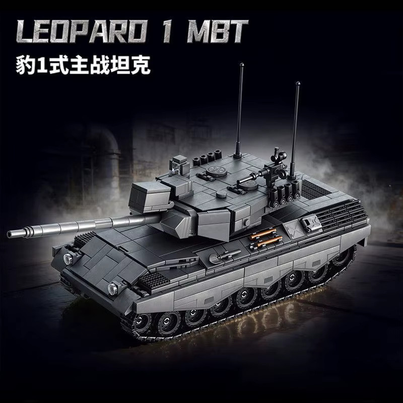 Le Yi 66101 Leopard 1 Hauptkampfpanzer, Montage-Baustein-Modell - Bild 2
