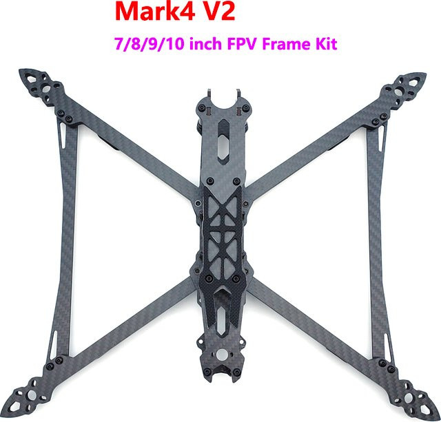 PHISITAL Mark4 V2 FPV Racing Drone Rahmen für 7 bis 10 Zoll Quadcopter Freestyle DIY Montage Kit in Schwarz - Bild 1