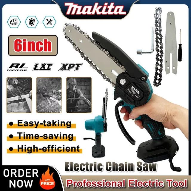 Makita 6-Zoll Akku-Kettensäge für 18 V Elektrowerkzeuge in Petrol - Bild 1