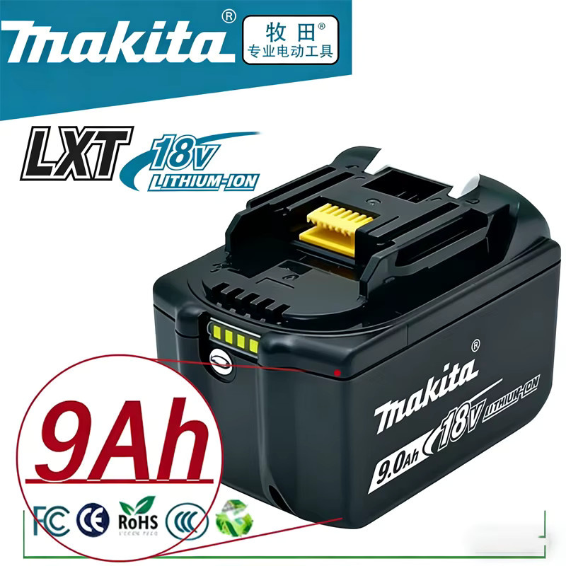 Makita Ersatz Lithium-Ionen-Akku 18V 9Ah in Schwarz für BL1840 BL1830B BL1850B BL1850 BL1860 BL1815 - Bild 3