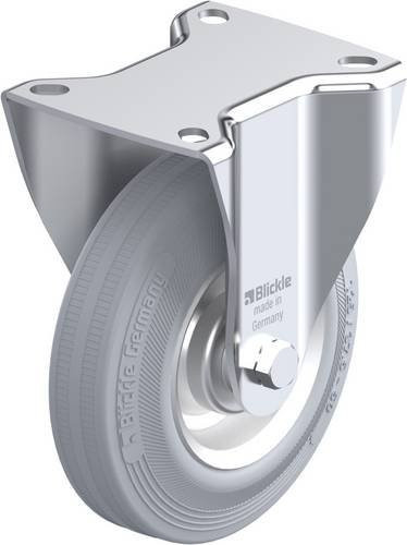 Blickle Bockrolle B-V 125R-SG in Grau aus Stahl mit 125 mm Rad-Durchmesser und 100 kg Tragfähigkeit - Bild 1