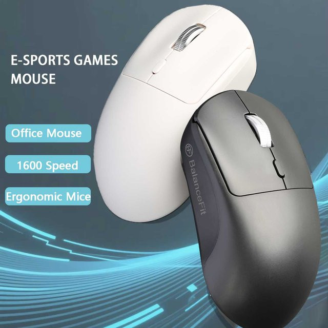 Ergonomische Congdi Gaming-Maus mit 2,4G Funkverbindung und Akku, Schwarz, 800–1600 DPI - Bild 1