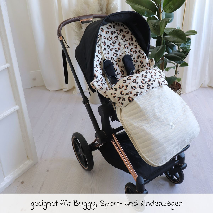 Kaiser Sommerfußsack Windy aus Muslin für Buggy und Kinderwagen in Sand/Beige - Bild 3