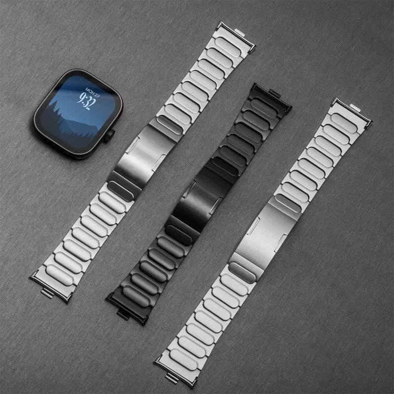 CAOWTAN Uhrenarmband Titan, Edelstahl, Schwarz, Unisex - Bild 4