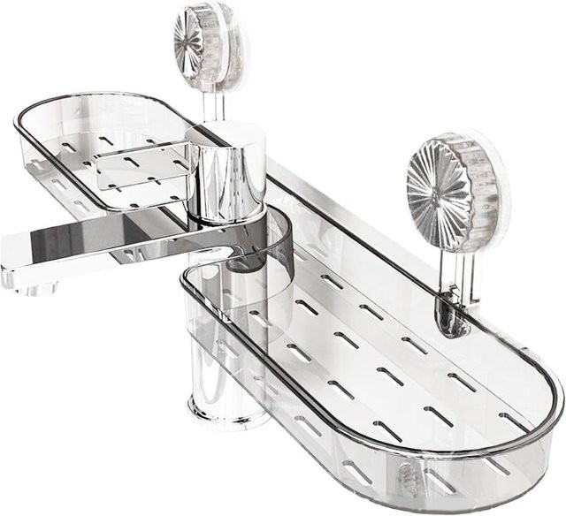 Starrynight Badezimmer-Organizer Wasserhahn-Aufbewahrung mit Saugnapf in Transparent White - Bild 1