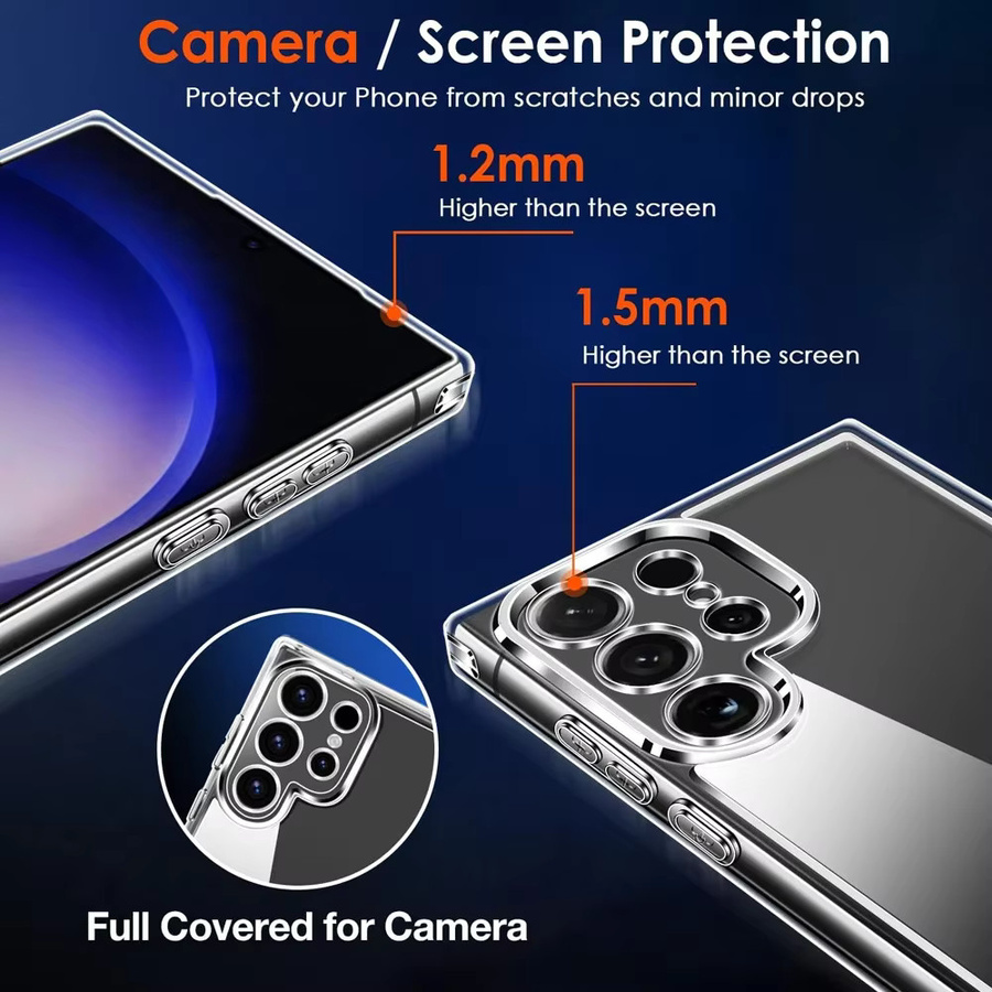 Transparentes TPU Schutzcase für Samsung Galaxy S25 S24 S23 S22 S21 S20 Ultra Plus FE - Bild 3