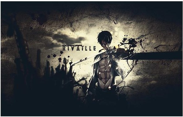 Attack On Titan Anime Leinwandposter von aidegou1, Wandbild mit Aquarellmuster, ohne Rahmen, Breite: 50 cm, Höhe: 80 cm - Bild 1