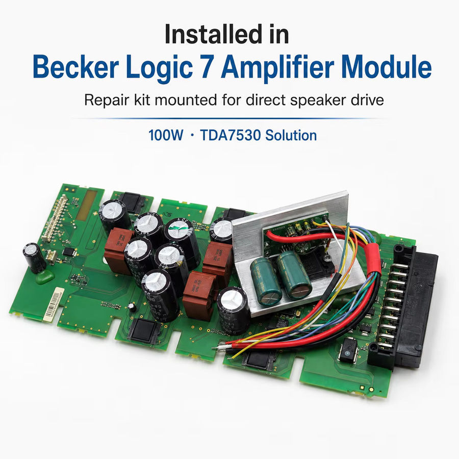 Becker Logic 7 Top HIFI DSP Verstärker Reparatur-Kit 100W mit TDA7530 für BMW 7er Serie E65 E66 E67 E68 745i 750i 760i Bass Subwoofer - Bild 6