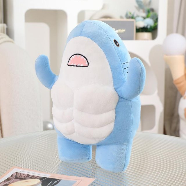 Yiran toy Muskelhai Plüschtier, 35cm, ab 3 Jahren - Bild 1