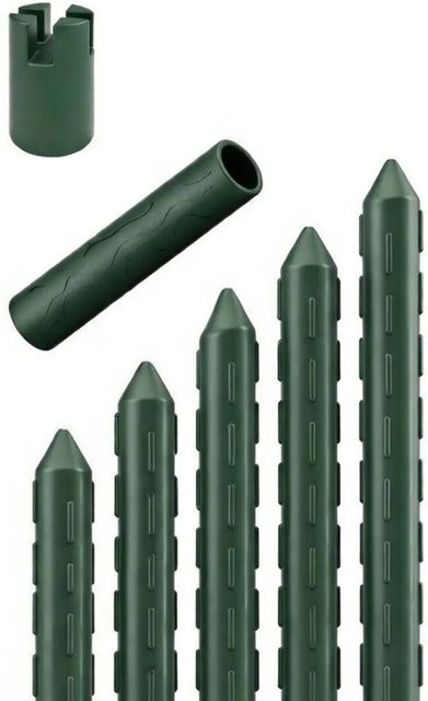 TTL GARDEN Rankstäbe 5er Set Grün, Stabile Pflanzenstützen mit Stahlkern für Garten, Hochbeet und Gewächshaus, Höhe: 180 cm, Durchmesser: 11 mm - Bild 1