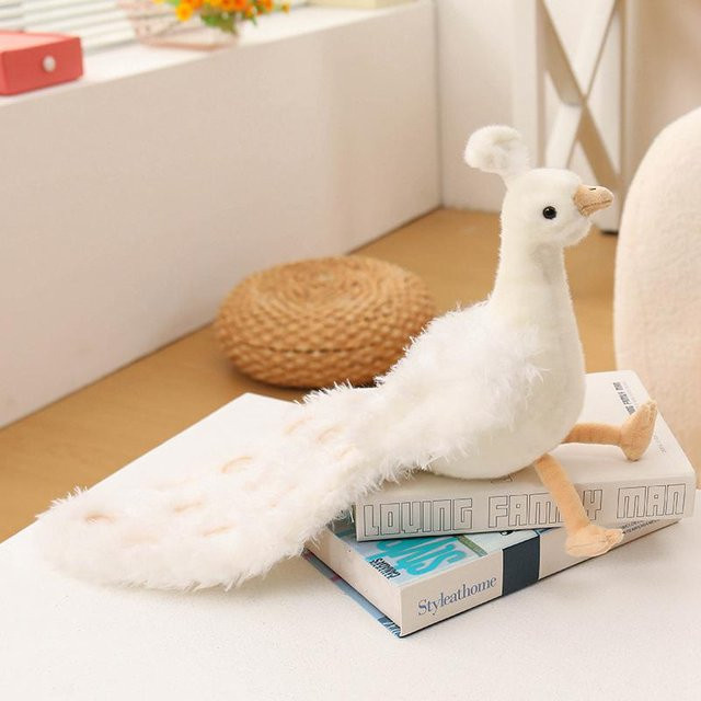Yiran Health & Beauty Pfauenpuppen-Stofftier, Buntes Zoo-Tier Puppe, ab 14 Jahren - Bild 1
