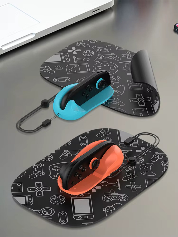 2er-Set Ergonomische Gaming Controller Griffe und Halterungen für Nintendo Switch Joy-Con in Schwarz und Multicolour - Bild 6
