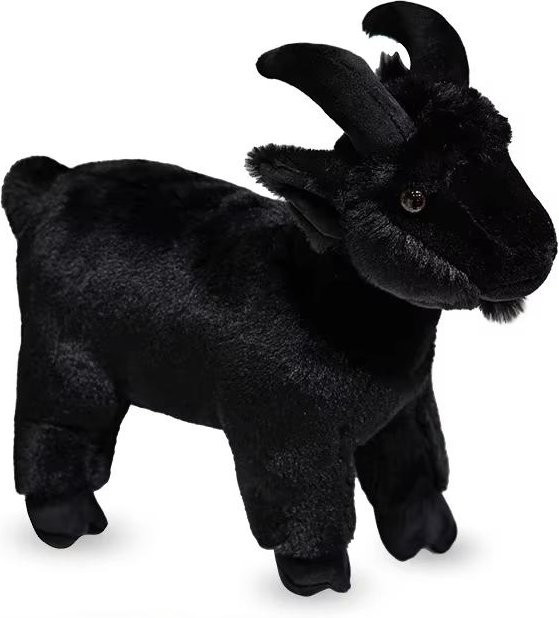 Kidsly Ziege Plüschtier, Schwarz Weiß, 40cm, ab 14 Jahren - Bild 1