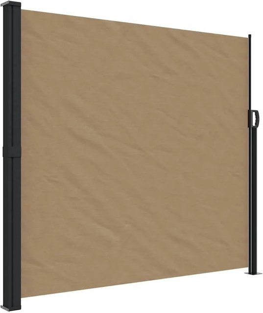 vidaXL Seitenmarkise ausziehbar Taupe, Wandmontage, B/H: 600 x 180 cm - Bild 1