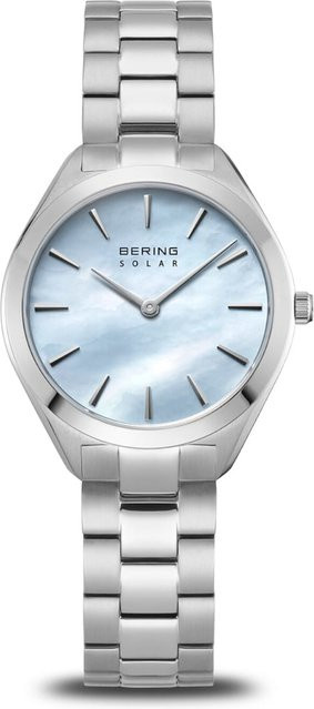 Bering Damenuhr, Solar, Edelstahl, Blau, 31 mm, 5 ATM - Bild 1