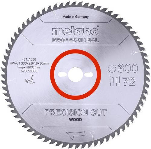 Metabo Kreissägeblatt Precision Cut Wood Professional für Holz, Durchmesser: 300 mm, Farbe: Silber - Bild 1
