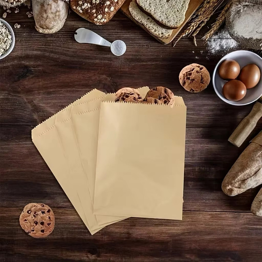 Natürliche Kraftpapiertüten aus Lebensmittelqualität in Braun für die Lebensmittelaufbewahrung und als Geschenktüten - Bild 2