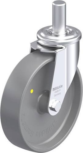 Blickle LEZ-PO 200G-27-ELS Stahlblech-Lenkrolle in Grau mit Rad-Durchmesser 200 mm und einer Tragfähigkeit von 300 kg - Bild 1