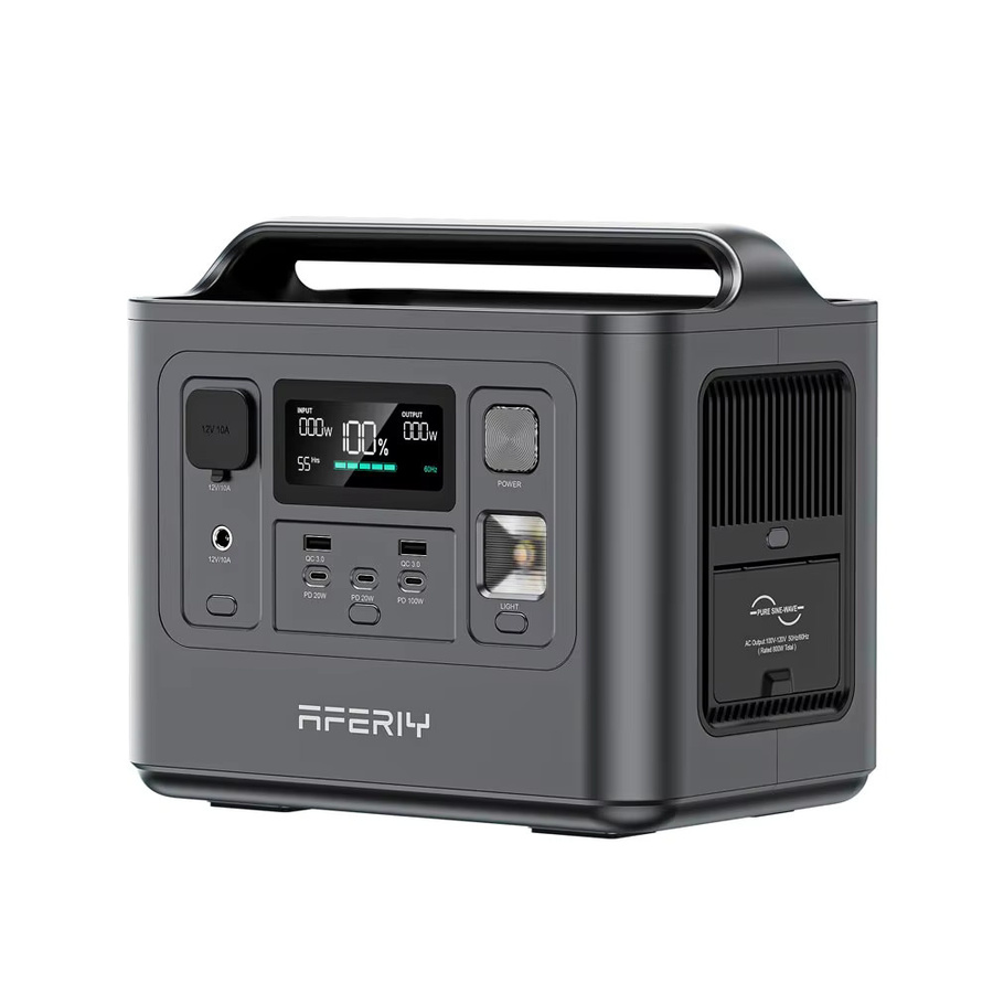 AFERIY P010 Tragbare Powerstation mit 800W und 512Wh LiFePO4 Akku, Grau, Outdoor-Generator mit 8 Ausgängen - Bild 4