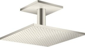 Hansgrohe Axor Kopfbrause Decke, quadratisch, Rain-Funktion, 2-Jet, Edelstahl-Optik, Silber, Breite: 30 cm, Tiefe: 30 cm - Bild 1