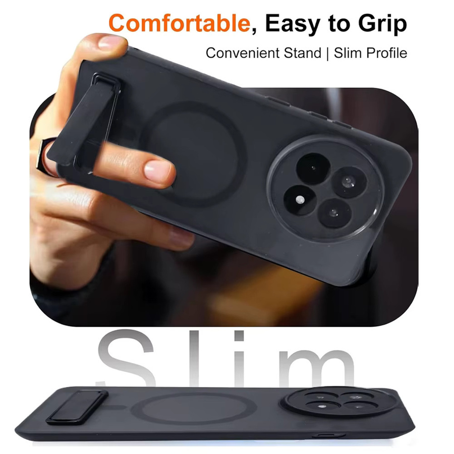 UYUXIO Magnetische Handyhülle mit Ständer für OnePlus 15 13T 13s 13 13R Ace 5 PRO Nord CE5 Ultra Slim Kickstand Cover in Schwarz - Bild 6