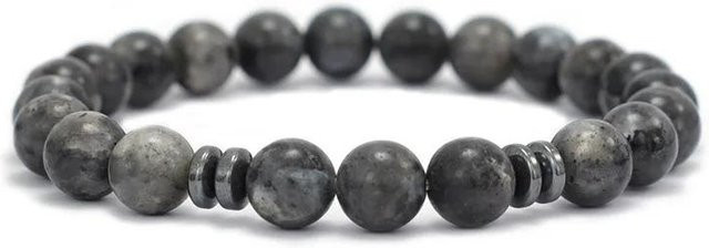 SunFlowers Story Armband, Naturstein, Tigeraugen, Lava, Hämatit, gray, Unisex - Bild 1