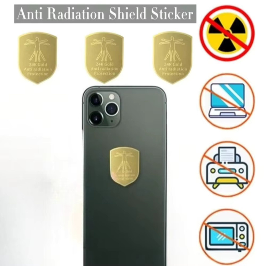 Universal EMF Schutz Aufkleber in Gold für Handy, Laptop und Tablet zur Anti-Strahlung-Abschirmung - Bild 4